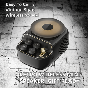 Altavoz <span class=keywords><strong>Retro</strong></span> Portátil Inalámbrico con Tocadiscos, Difusor de Aroma, <span class=keywords><strong>Mini</strong></span> Altavoz con Batería, Regalo de Cumpleaños Perfecto para Amantes y Amigos - Product Image 2