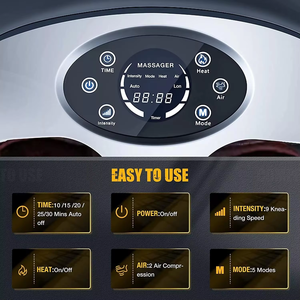 Pantuflas de Masaje de Pies 2025, Venta al por Mayor en <span class=keywords><strong>China</strong></span>, Masajeador de Pies Eléctrico Shiatsu para Uso Doméstico con Vibración Profunda, Rodillos y Presión de Aire - Product Image 3