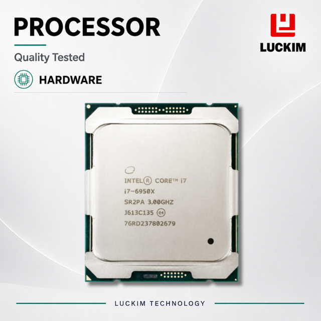I7-6950X Desktop Processor 10 Core 20 Thread 3.0GHz 25MB Cache LGA2011-3 CPU 140W DDR4
