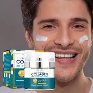 Crema facial hidratante para hombres, botellas de lujo, ácido hialurónico y nutritivo, blanqueamiento de la piel, 50 g