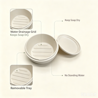 Étui de voyage personnalisable en bambou écologique pour savon – Portable, étanche, zéro déchet, sans plastique, mini support de barre de savon pour salle de bain