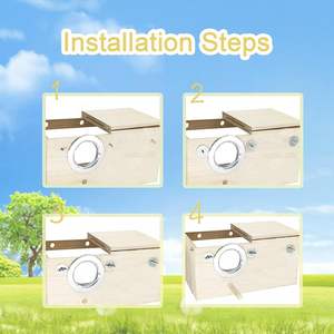 Parakeet yuvalama kutusu şeffaf kuş yetiştiriciliği kutusu doğal ahşap kuş kafesi - Product Image 6