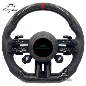 Volant <span class=keywords><strong>2022</strong></span> pour <span class=keywords><strong>Mercedes</strong></span>-Benz, personnalisé, demi-perforé, entièrement en cuir, CLS GLE W213 W238 W205 E206 W222 W223 W463 W167 G63 Classe C - Product Image 1