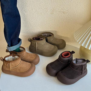 أحذية ثلج للأطفال، أحذية قصيرة للأولاد بسحاب جانبي مع بطانة مخملية، أحذية شتوية مبطنة مضادة للركل، أحذية قطنية دافئة للبنات - Product Image 6