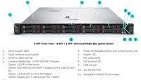 Serveur DL360 Gen10 Intel Xeon Gold 6423N 10SFF SAS/SATA, processeur 64 Go, serveur en rack 1U, RAID P408i-a 2*800W