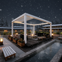 Pergola en aluminium robuste de qualité commerciale Sweet Home, toit à lames orientables, imperméable, pour patio, jardin, terrasse