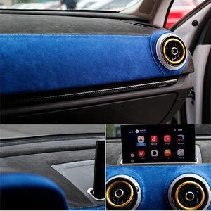 Cubierta de salpicadero en <span class=keywords><strong>Alcantara</strong></span> real <span class=keywords><strong>para</strong></span> Audi A3 2016-2019 RS3 0 Pad Alfombras Accesorios de <span class=keywords><strong>coche</strong></span> Kit de tapicería Modificación - Product Image 4