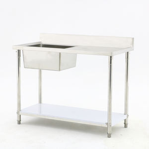 Fregadero <span class=keywords><strong>de</strong></span> Acero Inoxidable Reforzado <span class=keywords><strong>de</strong></span> Alta Resistencia, Independiente, <span class=keywords><strong>de</strong></span> un Solo Tazón, para Restaurante/Cocina Comercial con Grifo - Product Image 2