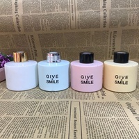 Bouteille de bâtons de parfum d'aromathérapie en verre Sunshine 50ml 100ml 200ml bouteille de diffuseur de roseau d'arôme en verre vide noir de luxe personnalisé