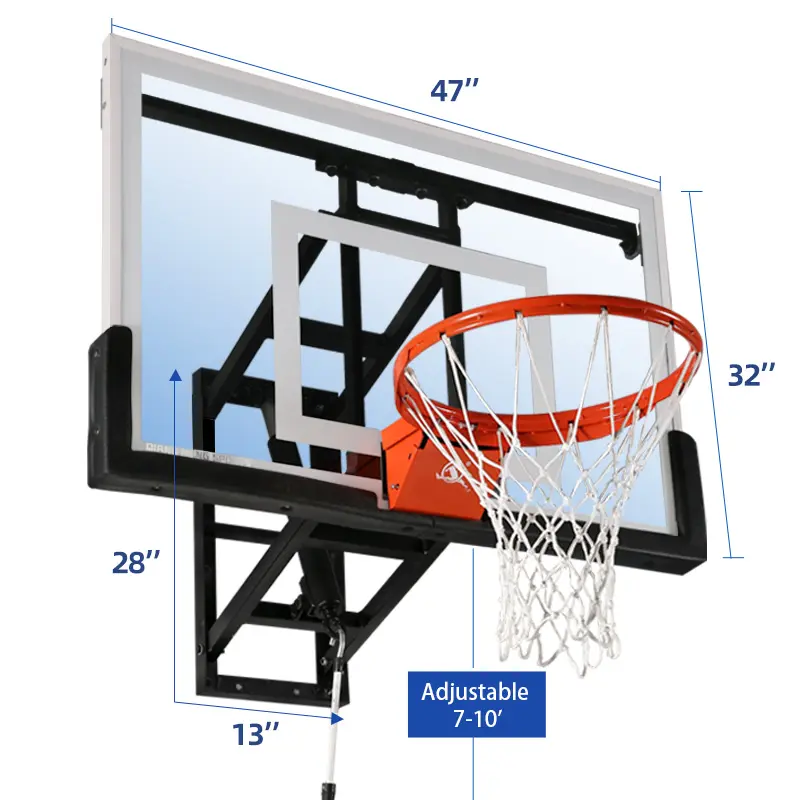 Factory Direct Sale Höhen verstellbarer, an der Wand montierter Mini-Basketball korb für das Heim-Fitness studio