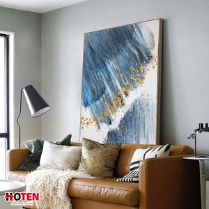 Tranh Sơn Dầu Trừu Tượng Lá Vàng Nghệ Thuật Hiện Đại Trang Trí Tường Siêu Lớn Vẽ Tay Trên Vải Bố - Product Image 4