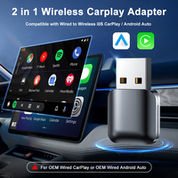 Adaptador Carplay inalámbrico con cable Android Auto Smart Dongle 2 en 1 para Volvo Benz Cadillac Lexus Buick Benz Audi Mazda VW Kia