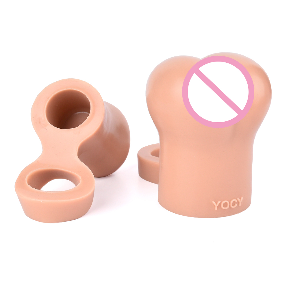 YOCY Real Penis Testicles Enlargement Wearable Nuts Skin