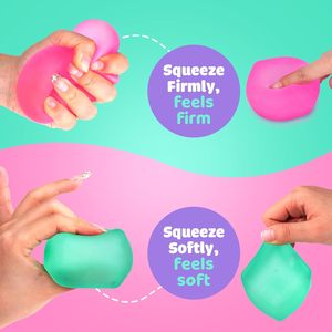 ของเล่นบีบ SquishyToys ของเล่นฟิดเจ็ต 3 สี รูปทรงก้อนน้ำแข็ง ของเล่นบีบคลายเครียด มีสินค้าในสต็อก ของเล่นบีบก้อนน้ำแข็ง Needoh สำหรับบรรเทาความเครียด - Product Image 2