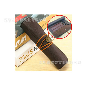Customized leather multi-functional <b>tool</b> <b>bag</b>, <b>roll</b>-up storage <b>bag</b>, hair scissors folding leather case. - Product Image 3