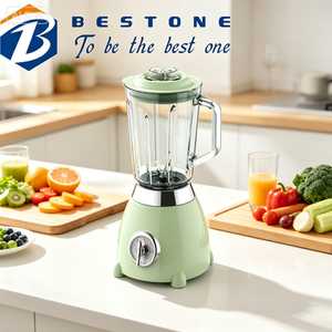 Licuadora de Cocina Vintage con Recipiente de Vidrio de 1.5L, Motor Potente, para Hacer Smoothies de Frutas, con Interruptor de Seguridad y Molinillo de Vidrio - Product Image 2