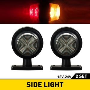 ไฟเลี้ยวข้างรถบรรทุก รถพ่วง 2 ดวง แบบ LED เลนส์รมดำ สีแดง/เหลืองอำพัน 12V 24V - Product Image 5