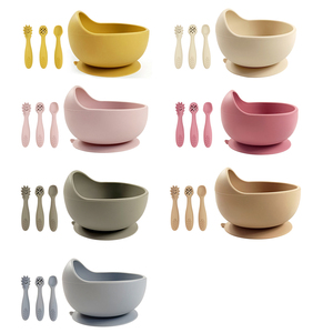 Ensemble de bols d'alimentation pour nouveau-nés avec logo personnalisé et cuillères, ustensiles de table en silicone de qualité alimentaire, faciles à laver - Product Image 6