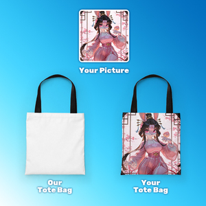 <span class=keywords><strong>Sac</strong></span> fourre-tout personnalisé en toile résistante aux rayures avec bandoulière noire, style designer, pour femme, motif <span class=keywords><strong>Manga</strong></span> - Product Image 3