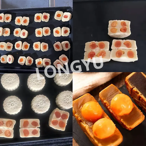 Longyu SV-380 tự động <span class=keywords><strong>MOONCAKE</strong></span> dây chuyền sản xuất hai lòng đỏ trứng mamoul maamoul encrusting máy cho cửa hàng - Product Image 3
