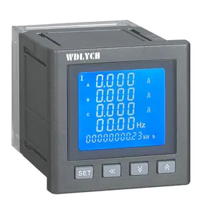 Factory Price RS485 Communication Digital 3-Phase Multi-function Current Energy Meters With Current Amp Display