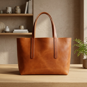 Pochette élégante en cuir véritable pour femme – Idée cadeau anniversaire – Sacs de shopping pour femme très tendance – Écologique, imperméable, grande capacité - Product Image 1