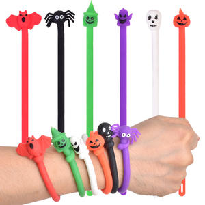 CHENXI Halloween Pulseras Elásticas Decorativas de 20*3.3cm con Calabazas y Fantasmas, Juguetes Blandos para Fiestas, para Mayores de 5 Años - Product Image 6