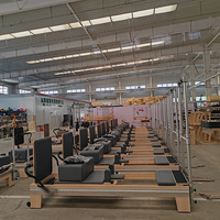 Equipo de Pilates Reformer Resistente, Máquina de Pilates Reformer de Madera, Reformer de Arce, Torre de Pilates Reformer para Estudio de Yoga