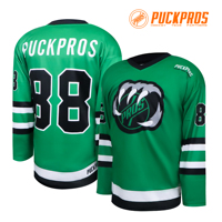 Penjualan Panas PUCKPROS Jersey Hoki Pria Custom 100% Poliester Rajutan Cetak Transfer Panas Ramah Lingkungan Layanan OEM