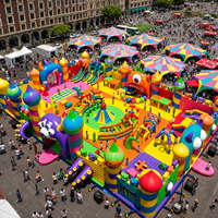 Parcours d'obstacles gonflable géant personnalisé pour enfants, aire de jeux gonflable commerciale pour l'extérieur
