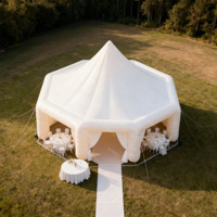 Tentes gonflables imperméables de partie d'exposition de mariage de dôme d'igloo de double couche de PVC blanc personnalisé pour des événements
