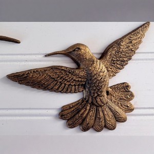 Décoration murale en résine en forme d'oiseau, style rétro, emballage individuel - Product Image 1