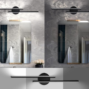 Applique LED Decorativa 2x7W, IP44, 4000K, 710lm, 550mm, Colore Nero, Ideale per Illuminazione di Spazi Interni ed Esterni. - Product Image 2