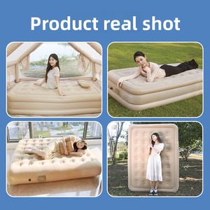 Cama de aire inflable de tamaño doble para 2 personas de alta altura, plegable con bomba eléctrica moderna para ARENA, <span class=keywords><strong>playa</strong></span>, Camping, tela de PVC suave - Product Image 3
