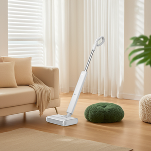 Fregona de autolimpieza eléctrica inalámbrica de mano, limpiador de suelo inalámbrico en seco y húmedo para uso doméstico en hoteles, incluye cinta de carga-C - Product Image 1