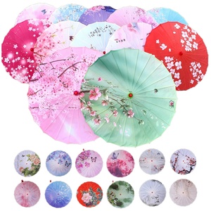 Manual Oriental Style Three-Folding Iron <b>Frame</b> Umbrella 190T Pongee Fabric Windproof Lightweight Design Advertising Gift Garden - Product Image 5