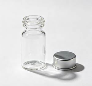 Frascos de Vidrio de Borosilicato Transparente con Cuello Prensado y Tapas de Aluminio Plateado Mate, Botellas Pequeñas de Vidrio Herméticas para Almacenamiento - Product Image 6