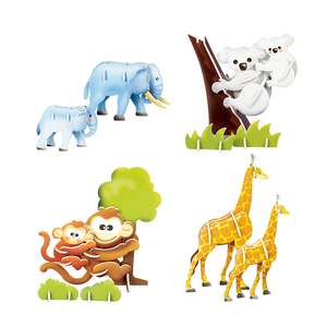 Puzzle d'animaux mystérieux en papier mousse pour jeunes filles, 4 modèles, bricolage, jouet - Product Image 6