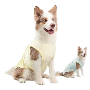 Gilet décontracté en polyester uni pour chien, collection Printemps-Été, T-shirt rafraîchissant anti-UV pour grands chiens, vêtements d'extérieur - Product Image 1