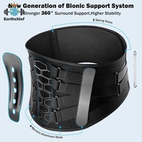 Cinturón de Soporte Lumbar Doble, Transpirable, Antideslizante, Soporte Lumbar para Hombres y Mujeres