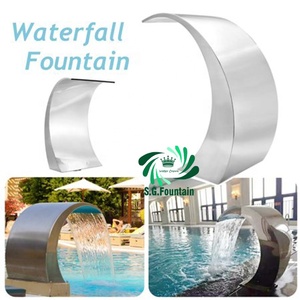 Artificielle moderne En Acier Inoxydable <span class=keywords><strong>Piscine</strong></span> Cascade Cascade Pour La construction - Product Image 6