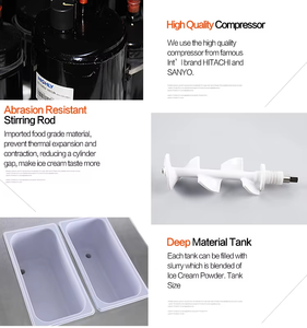 Máquina de Helado Suave Comercial de Alta Capacidad 25-35L/H, Nueva, Precio de Fábrica, para Leche y Frutas - Product Image 4