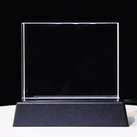 Manufacturer Wholesale K9 Blank Crystal Blocks Laser Engrave 3D Family Photo Frame With LED Base for XTool UV Machine