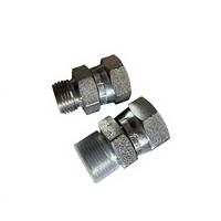 Raccord hydraulique droit en acier au carbone et acier inoxydable sur mesure, filetage BSP