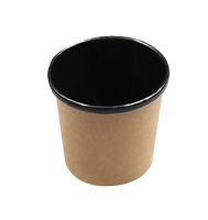 Récipient pour la soupe à bol en papier rectangulaire rond et jetable en PET à film noir pour aliments à emporter vente en gros du fabricant