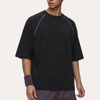 T-shirt de sport d'extérieur à manches courtes, coupe ample, séchage rapide, 210 GSM, couleur unie, vente en gros à bas prix