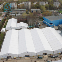 Tentes de stockage industrielles semi-permanentes de grande taille pour l'extérieur, tente d'entrepôt à structure en aluminium pour les expositions