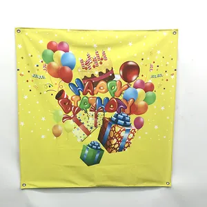 Striscioni di tessuto di maglia di grandi dimensioni con stampa personalizzata, Banner in vinile Pvc pubblicità esterna all'ingrosso, banner di buon compleanno