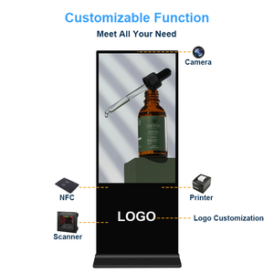 4k 500nits hiển thị kỹ thuật số trong nhà tương tác biển hiển thị LCD Battery Powered quảng cáo màn hình cảm ứng kiosk <span class=keywords><strong>Totem</strong></span> đứng - Product Image 3