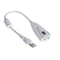 Promoción de precio de fábrica ABS para PC portátil adaptador de tarjeta de sonido de Audio externo 5HV2 USB 7,1 canales USB 2,0 Stock 01 USB2.0 CM108